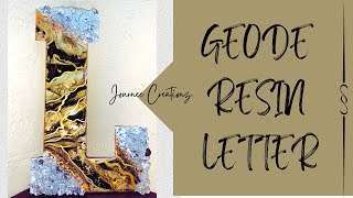 How To Make A Geode Resin Wood Letter