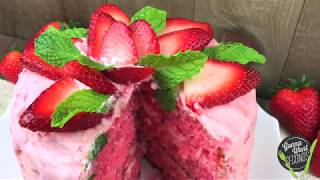 Strawberry Triple Layer Cake