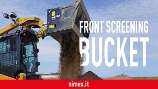 Front screening bucket VS 1500 for skid steer loaders