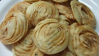 Crispy Verki Puri Recipe - Diwali Special Snacks - Tea Time Snacks - Easy Three Layer Puri