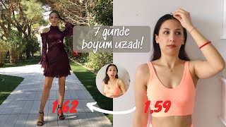 BOYUM UZADI! #1|Boy Uzatma Egzersizi Denedim|Streching Routine|How to grow taller|BenAlmi