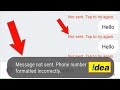 Message Not Sent Phone Number Formatted Incorrectly Idea Problem Solved