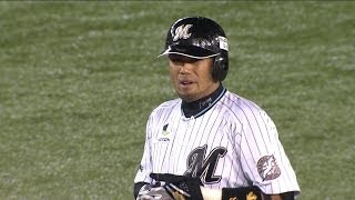 【プロ野球パ】雨を切り裂く！今江がレフトオーバーの適時打  2014/06/11 M-T