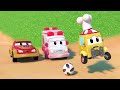 POLICE CAR is SICK - SUPER POLICE TRUCK replaces her!  Cars Rescue Team  Cartoon for Kids