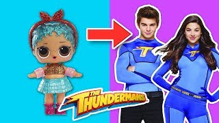 The THUNDERMANS ⚡ PHOEBE, MAX, BARB \u0026 HANK with CUSTOM LOL SURPRISE DOLLS! Toy Transformations