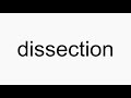 How to pronounce dissection