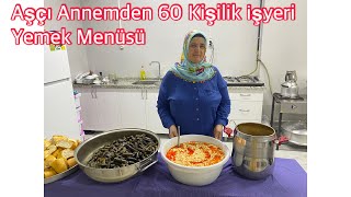 Aşçı Annemden 60 Kişilik İşyeri Yemek Menüsü🍽 Ezogelin Çorbası/Yaprak Sarması/Yoğurtlu Makarna