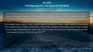 62 1223 The Reproach For The Cause Of The Word