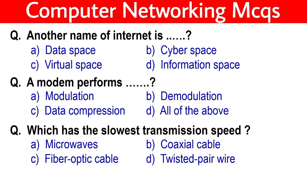 Part- 6 | Computer Networking Mcqs | Networking Mcq Questions And ...