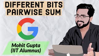 Google Coding Interview Problem-Different Bits Sum Pairwise || C++