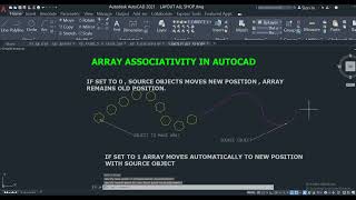 Array associativity command - move array with source object in autocad.