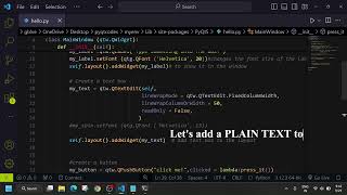 PyQT5 Code TEXT BOX