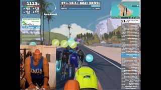 Stage 1  Fresh Outta 24  Triple Twist Zwift Race.  Super aggressive finish