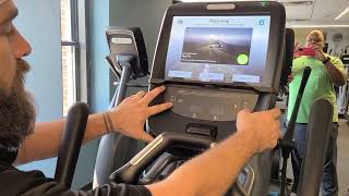 How to get into settings Precor internet connected machines