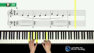 Ex009 How to Play Piano - Piano Lessons for Beginners