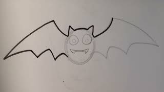 How to Draw a Cute Bat - Halloween Drawings
