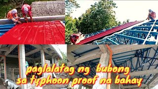 paglalatag Ng bubong sa typhoon proof na bahay