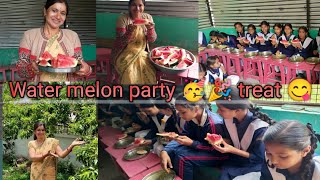 😍आज बच्चों की Water melon party. खूब enjoy 😋किया#viralvlogs#trendingvlog #uttarakhand#kumauni