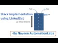 #26 - Implement stack using Linked List in java - DataStructure Series Part 2
