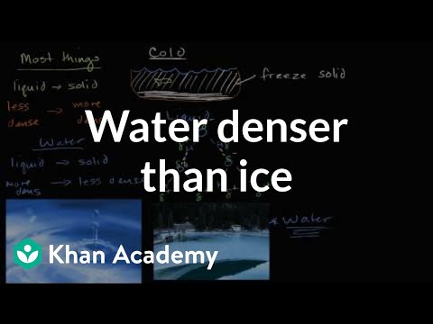 Which phase of water is most dense?