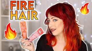 FIRE HAIR OMBRE 🔥 Fanola Free Paint Red \u0026 Orange | GlitterFallout