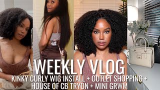 WEEKLY VLOG| THIS KINKY CURLY WIG?! + IM TRYING! + CLOTHING TRYON + OUTLET SHOPPING | ALWAYSAMEERA