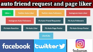 instagram auto followers || facebook auto friend request || twitter auto follower 2021