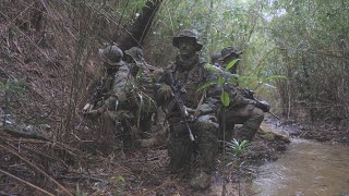 Recon Marines Jungle Insert On Camp Gonsalves