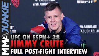 Jimmy Crute explains Nikita Krylov callout after KO | UFC on ESPN+ 38 post-fight interview