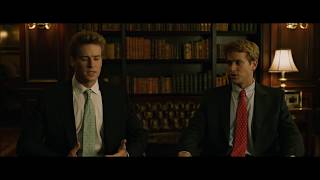 Larry Summers and the Winklevoss twins Scene from The Social Network