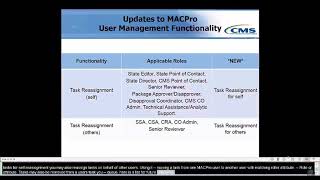 Pt 1: Introduction, New Updates to User Management Functionality in MACPro, Admin MACPro Roles