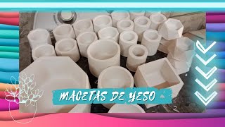 Cómo hacer macetas de yeso PERFECTAS🪷Emprende con poco dinero #tutorial #suculentas #macetas