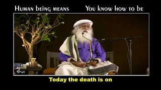 relax your mind sadhguru  human being means