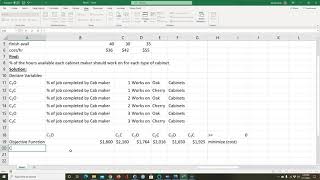 Solving a Difficult Linear Programming Word Problem on Excel