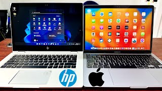 HP EliteBook x360 1030 g2 VS Apple MacBook Pro m1 Review and Comparison. #apple #hp