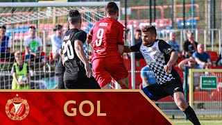 Bytovia Bytów - Widzew Łódź 2:1. Gol Norberta Hołtyna