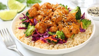 Spicy Peanut Chicken Lunch Bowl | Healthy + Delicious Make Ahead Recipe
