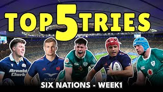 The TOP 5 Tries! [Six Nations] Week 1 - 2025