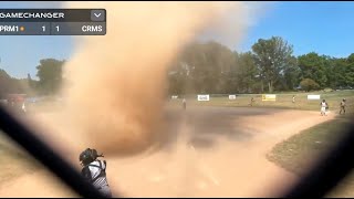 CAUGHT ON CAMERA: Dust devil swirls through infield during youth baseball game