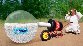 EXPERIMENT Coca Cola and Mentos in to GIANT Balloon!