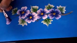 Quick and Easy Floral Painting | One Stroke Painting Flower | DIY