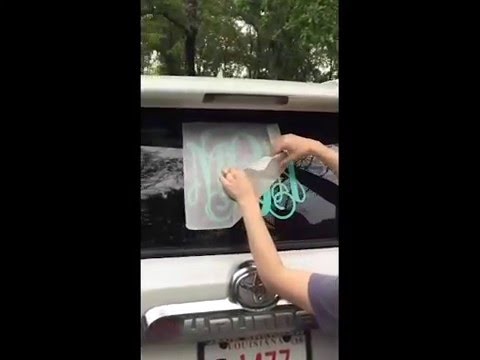 Vinyl installation tutorial, DIY, 3-Letter Monogram Vinyl installation tutorial, DIY, 3-Letter Monogram