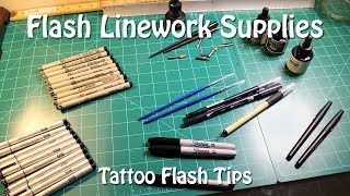 Flash Line Work Supplies - Tattoo Flash Tips