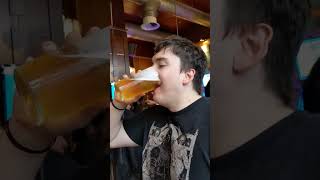 Man drinks pint fastest time ever