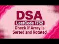 LeetCode 1752 | Check if Array Is Sorted and Rotated | Amazon Interview Question | Java DSA