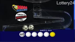 2018 03 02 Mega Millions Numbers and draw results