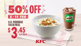 50% Off Weekly Breakfast Deals (Wk 1) - O.R. Porridge Value Meal