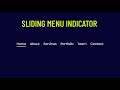 Creating Animated Sliding Menu Indicator using Html CSS & Vanilla Javascript   Magic Line Indicator