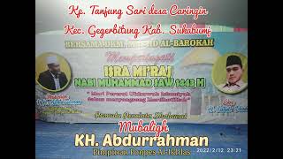 Ceramah KH. Abdurrahman dalam rangka memperingati Isra Mi'raj Nabi Muhammad Saw