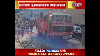 Massive Fire Breaks Out at Anuj Bawri Godown in Shillong